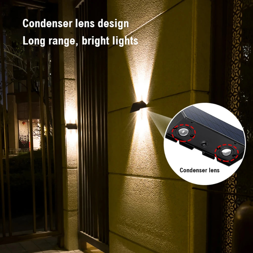 YH0616 2PCS Waterproof Porch Wall Hanging Light Solar Powered Outdoor Lamp YH0616 2PCS Waterproof Porch Wall Hanging Light Solar Powered Outdoor Lamp